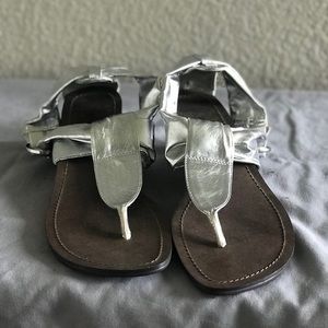 Silver/Brown sandals